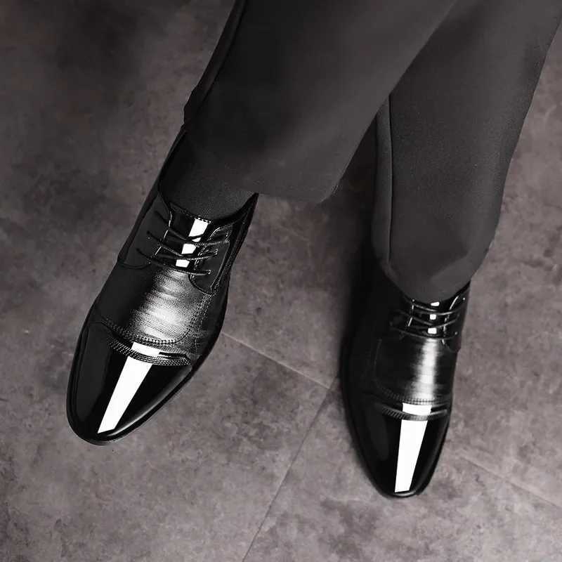 Black Shoes Mens Dress Elegant Man Formal Height Suit Shoes Men Luxury Office Casual Leather Party Brown England Business Shoe Y250715