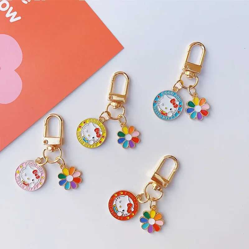 Sanrio Hello Kitty Keychain Pendant Women Jewelry Fashion Cartoon Anime Keychains Rings Backpack Decorative AirPods Charm Gift w250716
