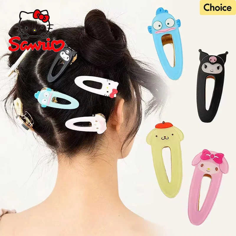 Sanrio Hair Clip Kuromi Cinnamoroll Hello Kitty Cartoon Clip Cute Barrettes Headband Kids Fashion Hair Accessories Toys Giftsw250716