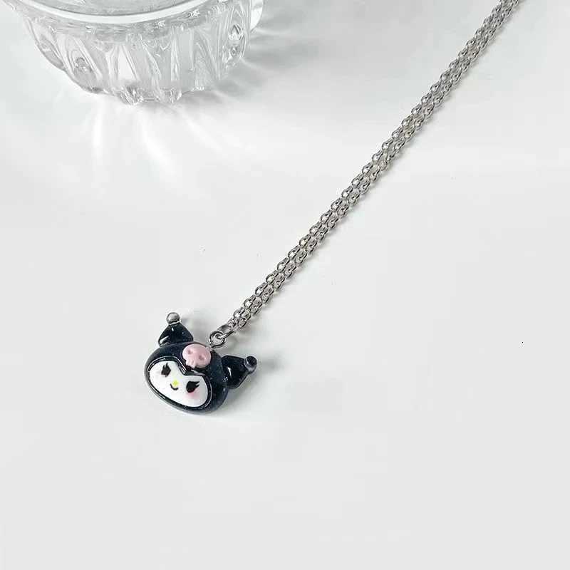 Sanrio Kawaii Cinnamoroll Melody Kuromi Necklace Clavicle Chain Adjustable Pendant Accessories Girls Toy Gift w250716