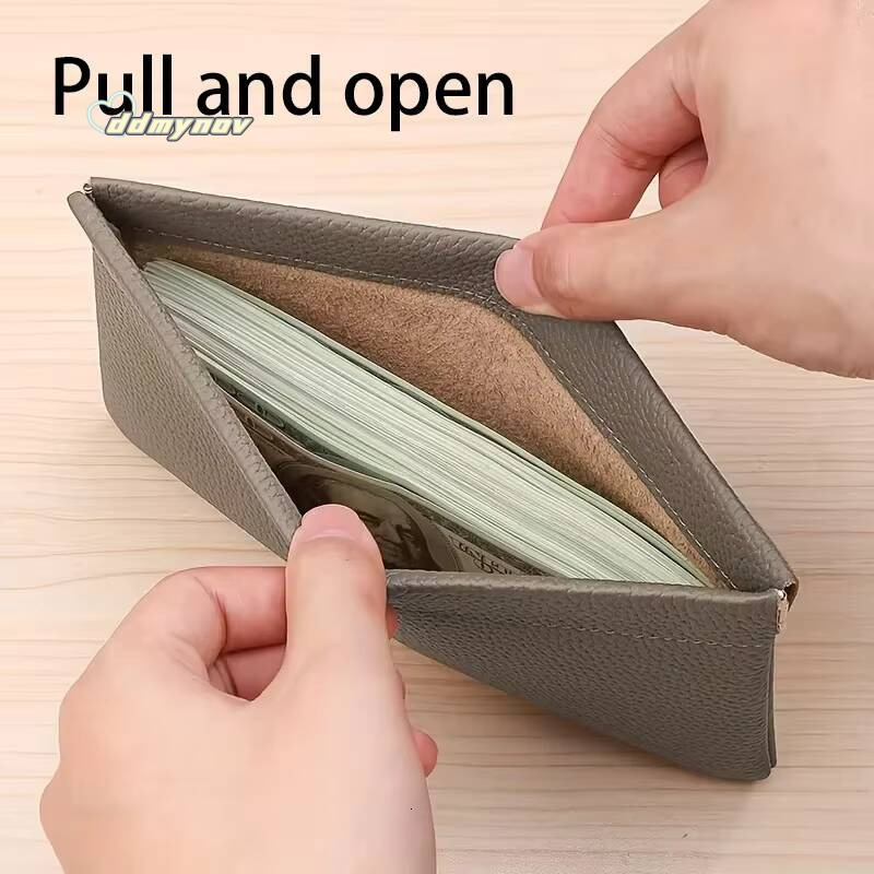 Real Cowhide, Long Wallet, Passport, Drivers License, Document Holder, Data Cable, Cosmetic Bag, Storage wallets for women ddmynov
