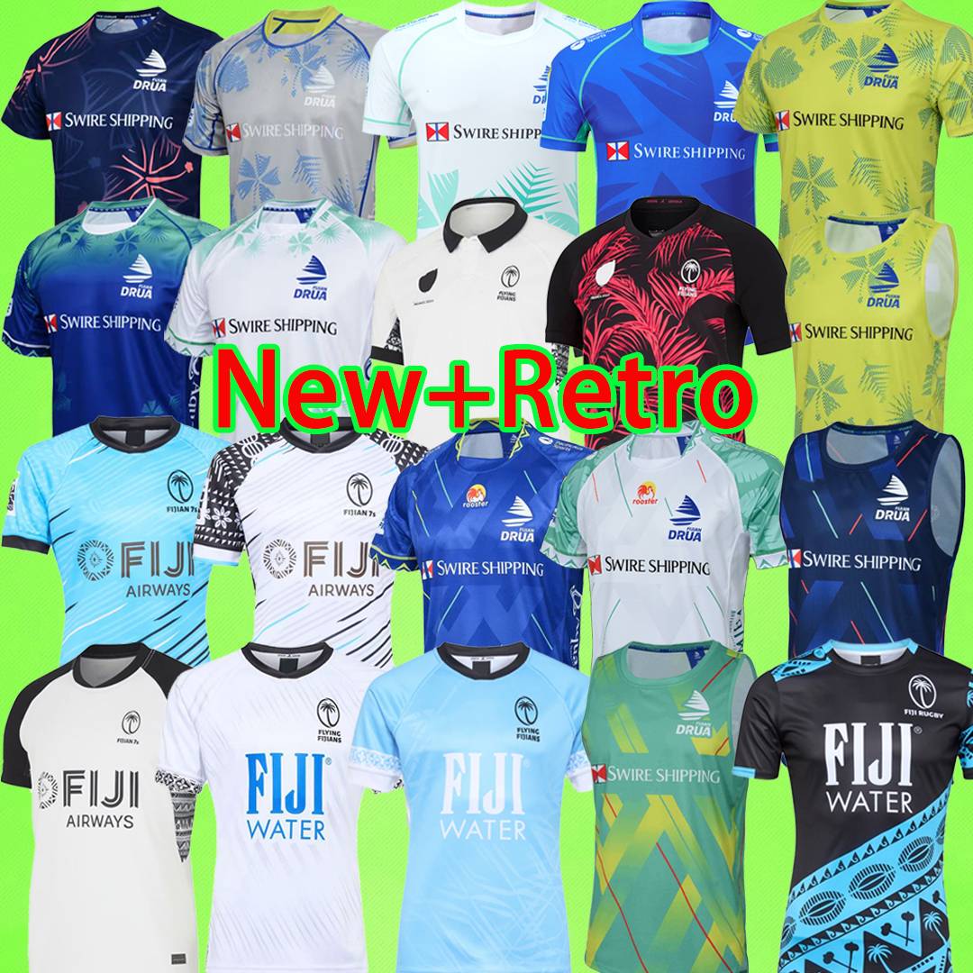 NEW + Retro FIJI jerseys 2025 2026 2027 VEST Men's home away Third Stadium Rugby Shirt T Pre Match SEVENS 25 26 27 Training uniform S-5XL kids women white blue