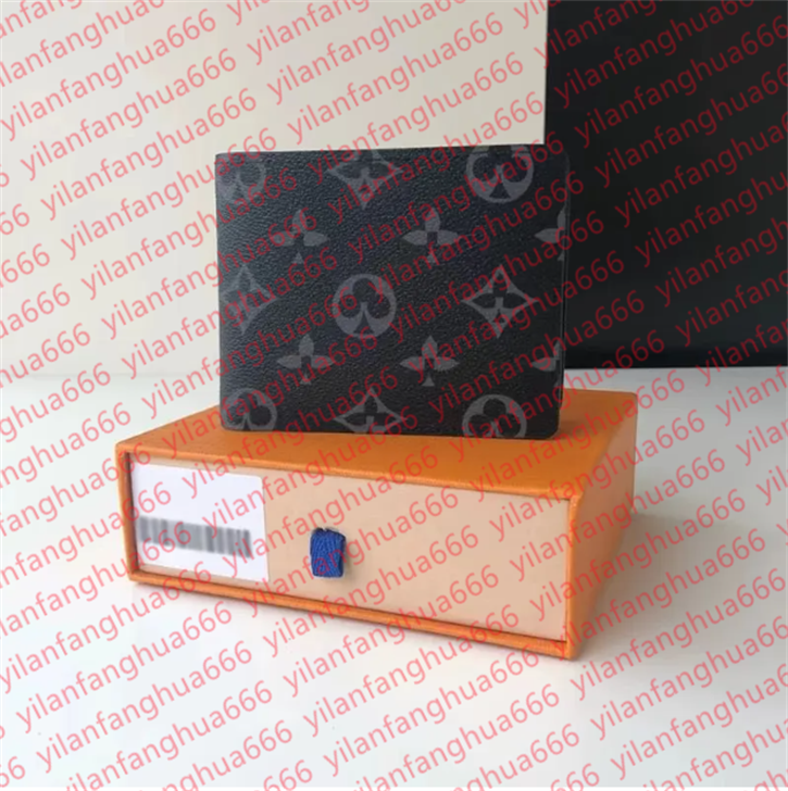 Top Luxury Leather Purse Wallets Fashion Designer Wallets Retro Handbag for Men Classic Card Holders Coin Wallet Famous Wallet with orange b