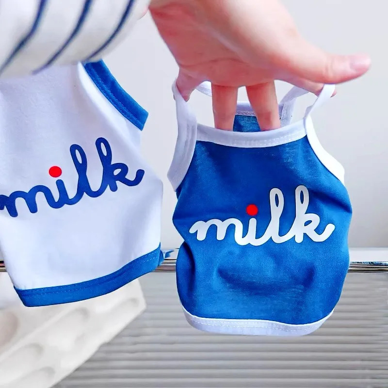 Pet Dog Vest Summer Puppy Clothes Cute Letter Suspenders TShirt Chihuahua Pug Bichon Cat Apparel Girl Clothing 250711