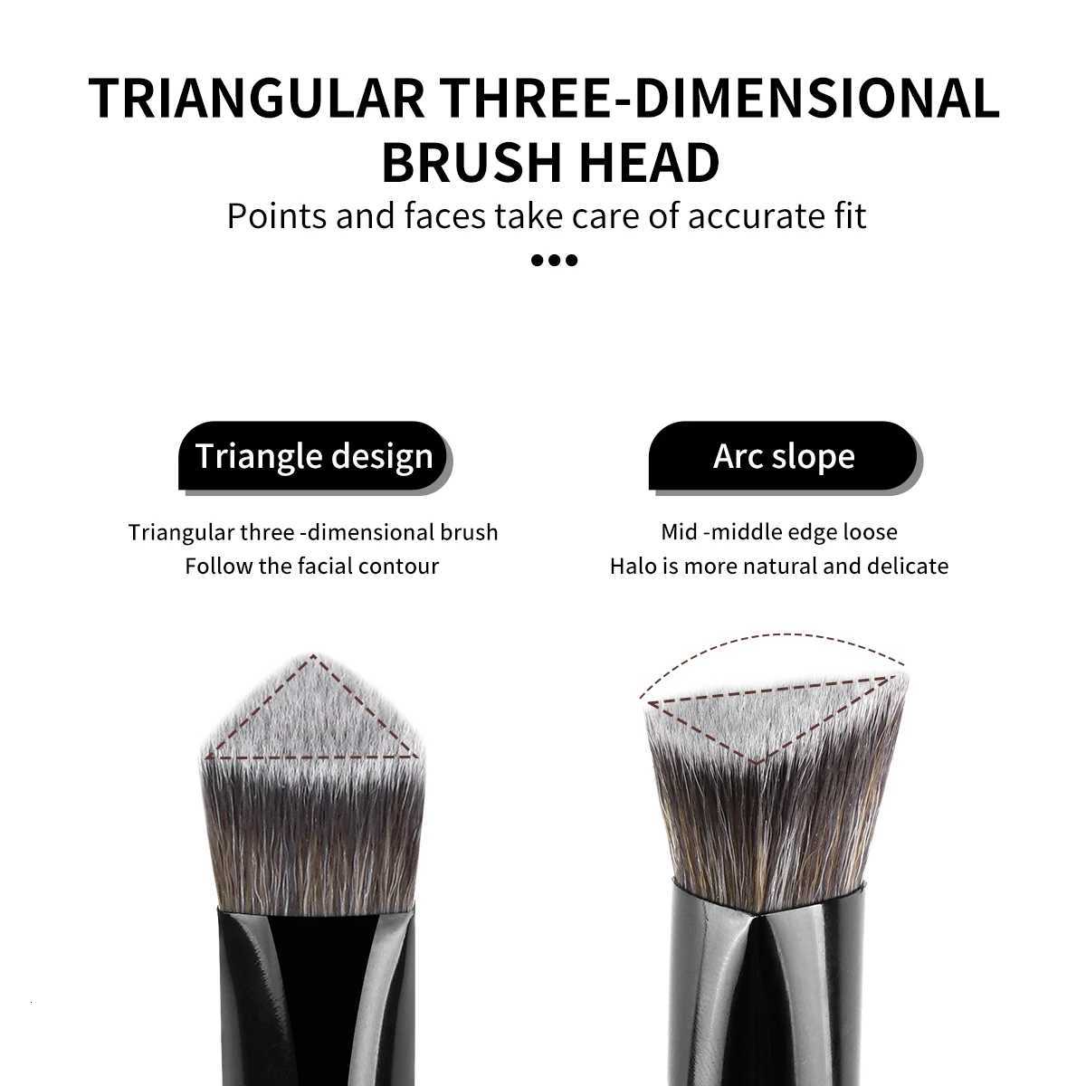 1ANGE Makeup Brush Triangle Top Brush Details for Highlight Conceal Cosmetics Blending Brush Soft Bristle for Travel Gift XJ2500716