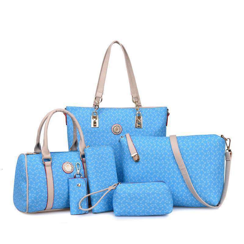 Women's New Fashion Handbag Arrow Pattern Single Shoulder Mother-Daughter Bag Six-Piece Set