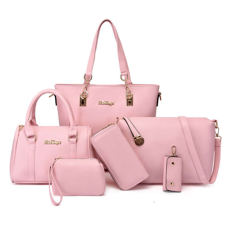 Women's New Fashion Six-Piece Set Mother and Child Large Capacity Shoulder Handbag Crossbody Bag