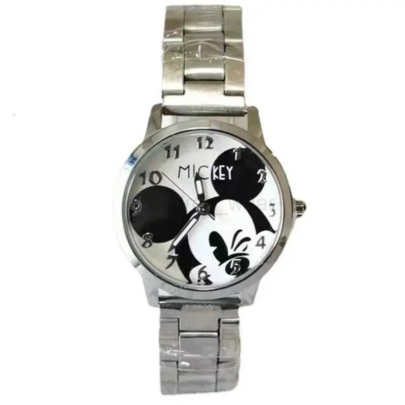 Disney Mickey Mouse Minnie Gold Silver Watch Childrens Boys Girls Watches Steel Students Quartz Adult Watch Birthday Gift W20250716