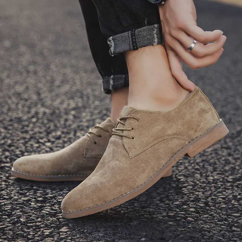 Men Shoes England Trend Casual Shoes Men Suede Oxford Wedding Leather Dress Shoes Men Flats Mens Shoes Plus Size W250716