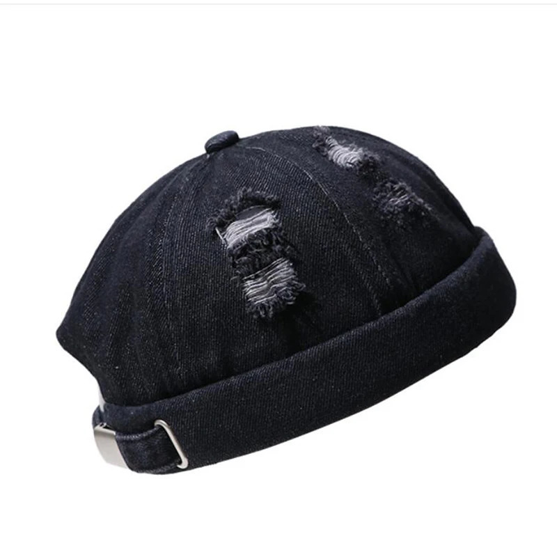 DYLAOPAN Men Street Casual Docker Sailor Biker Hat Loop Beanie Brimless Cap Fashion Unisex Pumpkin Vintage Navy Beanies 250715