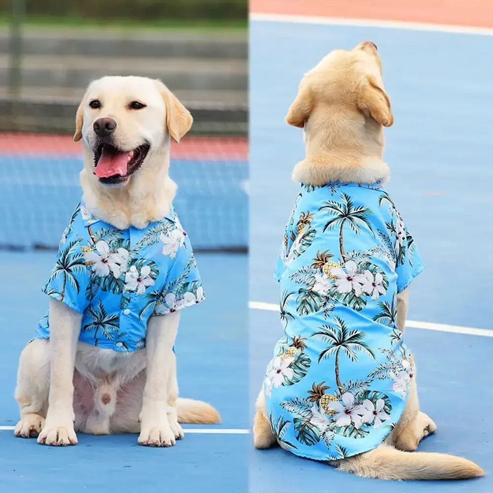 5XL5XL Hawaii Style Cute Summer Tshirts Comfortable Printed Pet Shirt For Medium Large Dog Puppy Clothes Products 250711