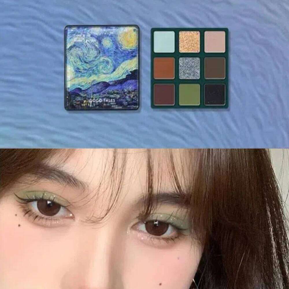 Gogotales 9 Colors Glitter Eyeshadow Palette Shimmer Pearlescent Blush Highlighter Matte Shadow Waterproof Eye Make Up X250716