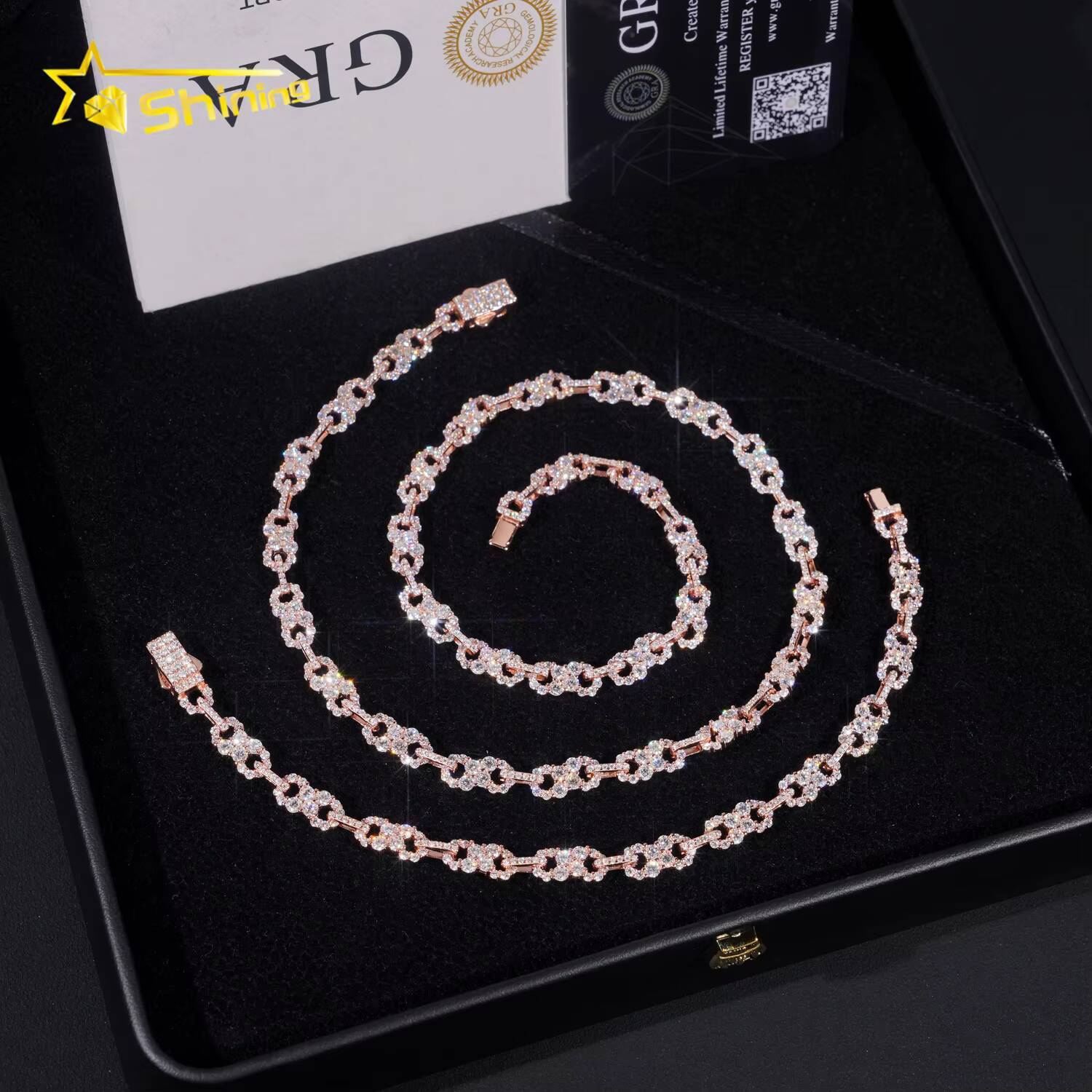 Hip Hop New Arrival Infinity Moissanite Cuban Bracelet 925 Sterling Silver Iced Out Bracelet Moissanite Jewelry Men Women