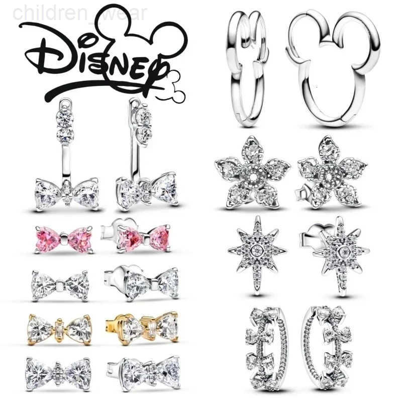 Disney 2025 New Miniso Disney Stranger Earrings Sparkling Bow Stud Earrings Fits The Original Earring DIY Holiday Gifts For Women W20250716