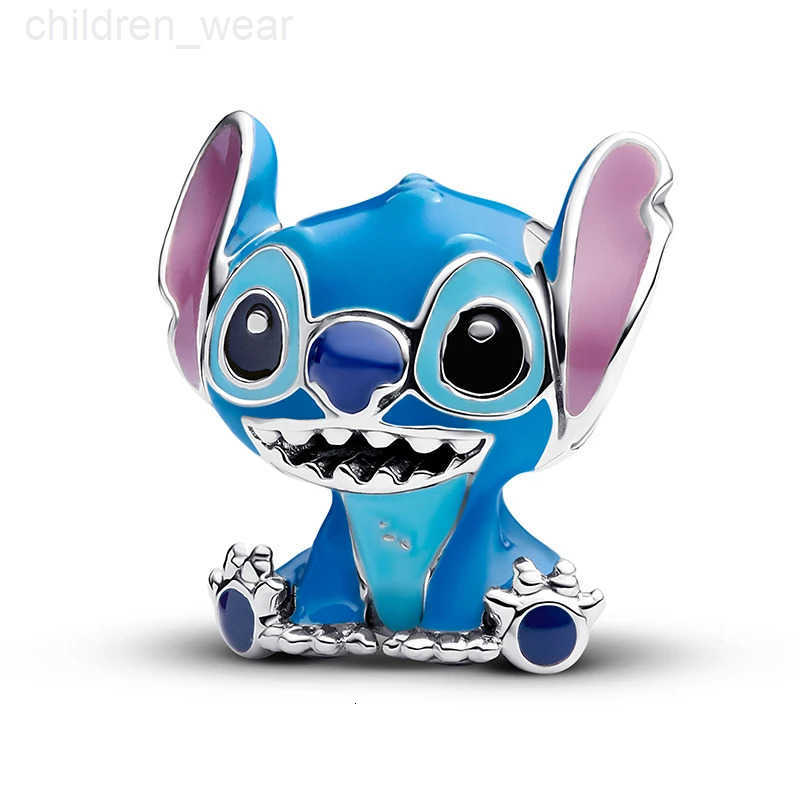 Disney 925 Silver Stitch Charm Hot Sale Suitable for 925 Sterling Silver Original Women Bracelet DIY Jewelry Gift W20250716