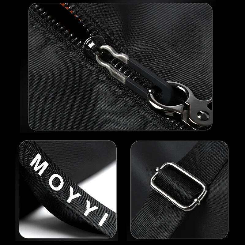 Men's Trendy Shoulder Bag Waterproof Crossbody Sling Bags Sports Student Oxford Leisure Design For Outdoor Solid Lightweight