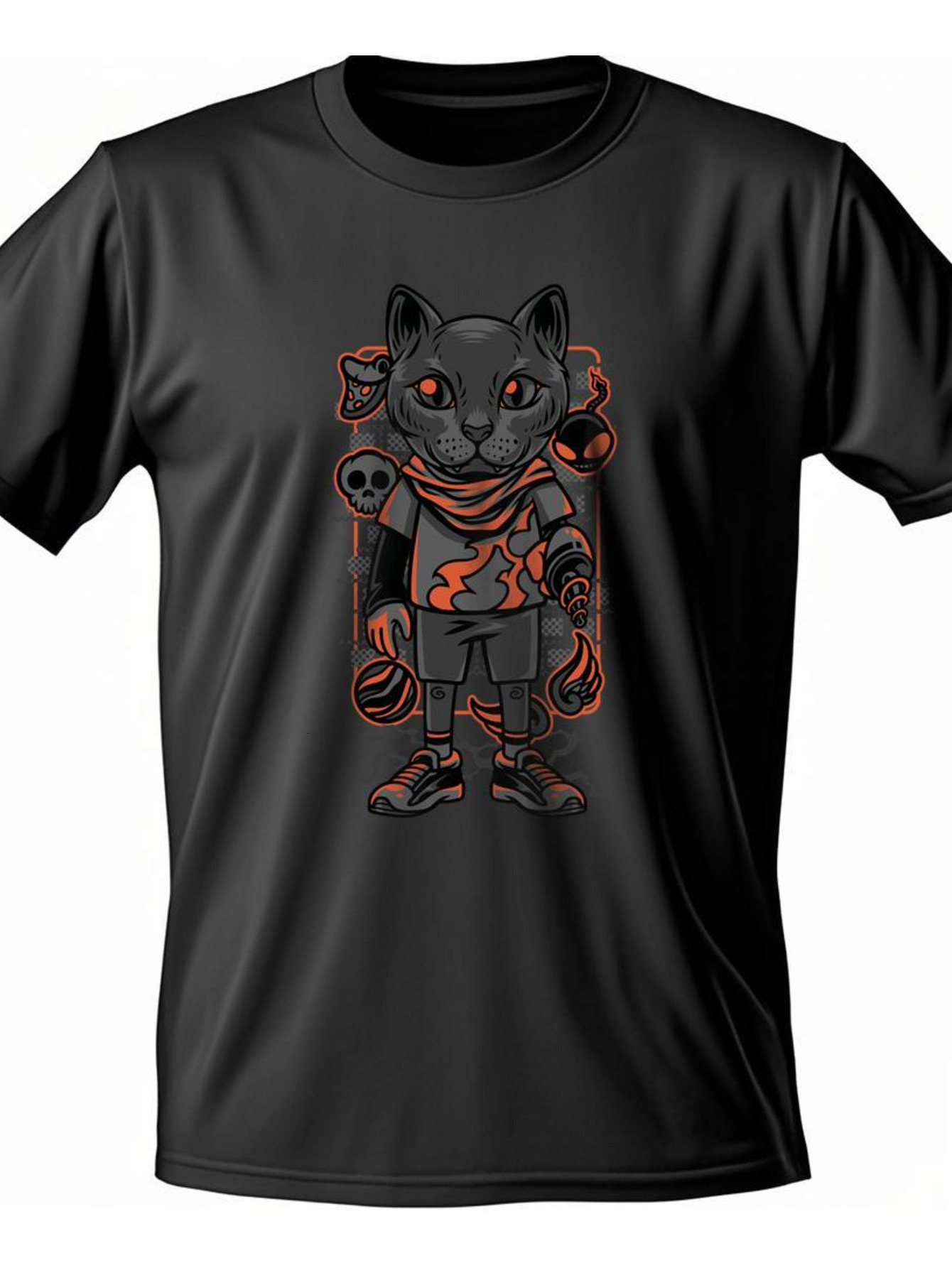 VogueEpoch Round collar black T Shirts Men tiger Graphics Cotton White Adult S-3XL Short sleeve 180g Wed 16