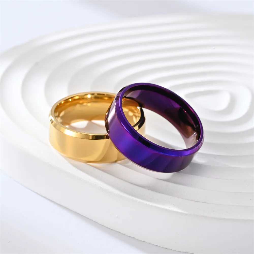 7 Colors 8mm Men Rings Titanium Stainless Steel Rings For Men Women Matte Brushed Wedding Engagement Ring Couple Jewelry Gift S250716