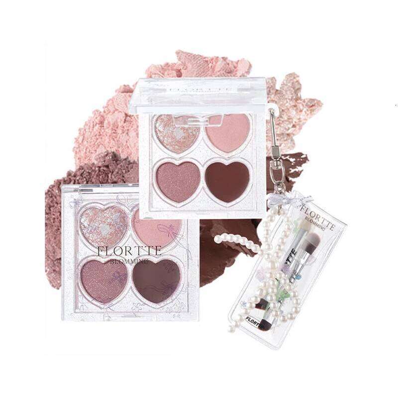 FLORTTE Korean Makeup Eyeshadow Palette Narcissism Series Four-Color Sleeping Silkworm Eye Shadow lti-pose brightens X250716