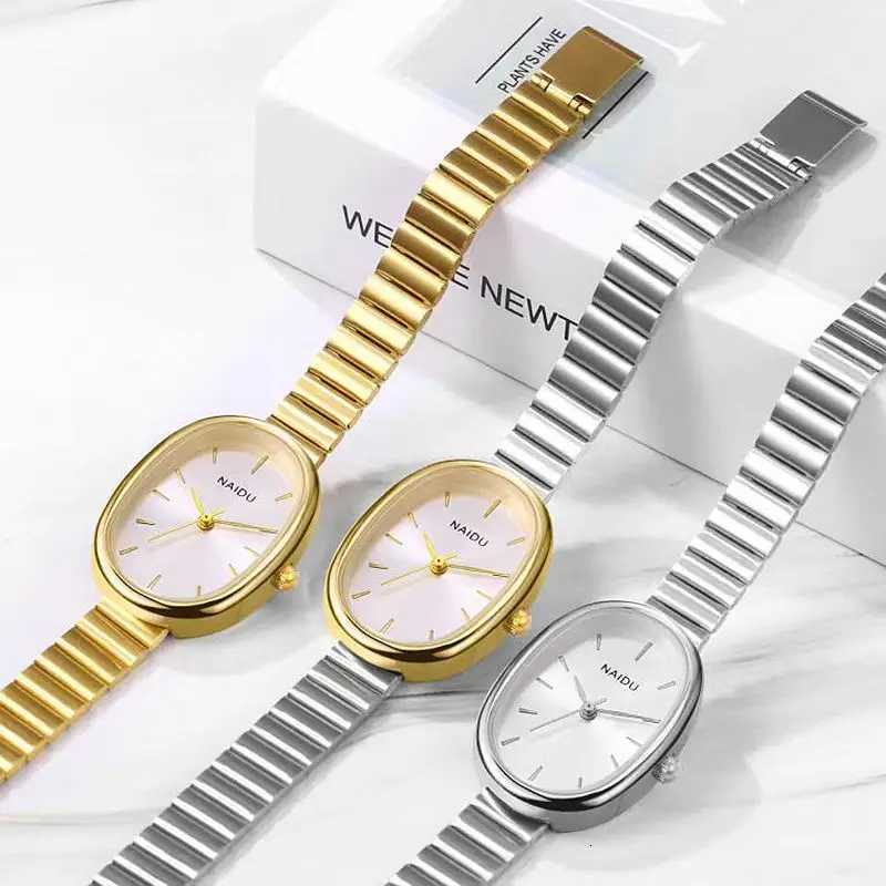Elegant Oval Wen Quartz Luxury Brand Stainless Steel Band Dr Wrist Fashion Casual Classical Ladies Y250715