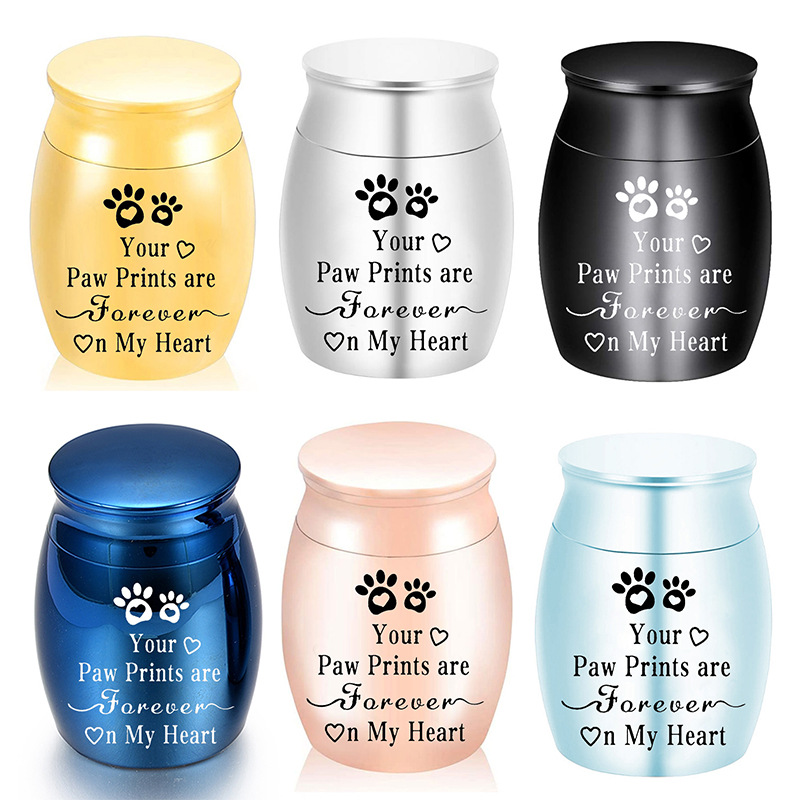 Custom Small Stainless Steel Pet Urn for Ashes Cremation Keepsake for Dog Cat Memorial Always in My Heart