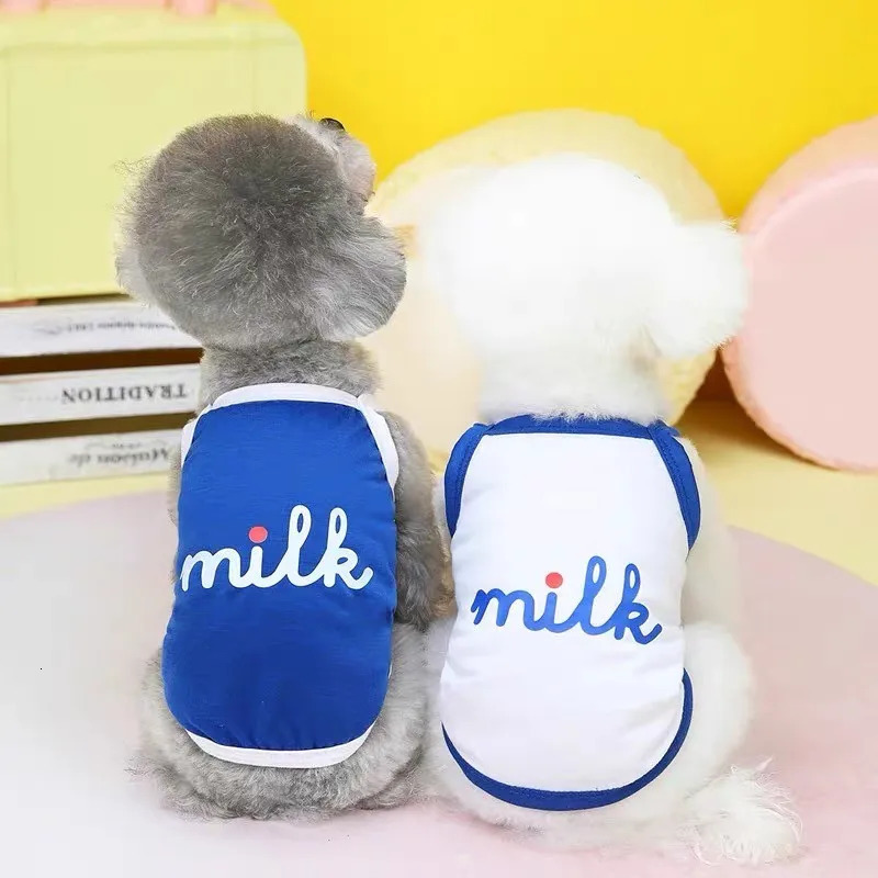 Pet Dog Vest Summer Puppy Clothes Cute Letter Suspenders TShirt Chihuahua Pug Bichon Cat Apparel Girl Clothing 250711