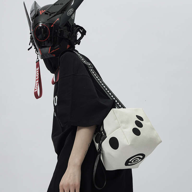 Unique Dice 2025 Spring New Fashion Printed Canvas Bag Ins Couple Trendy Cool Shoulder Handbag