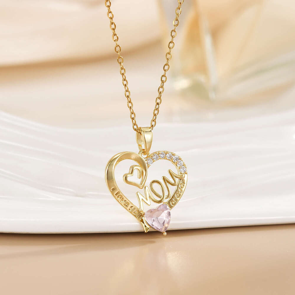 Fashion Zircon Personality Ins Style Elegant Niche Design Heart Pendant New Versatile Necklace 675