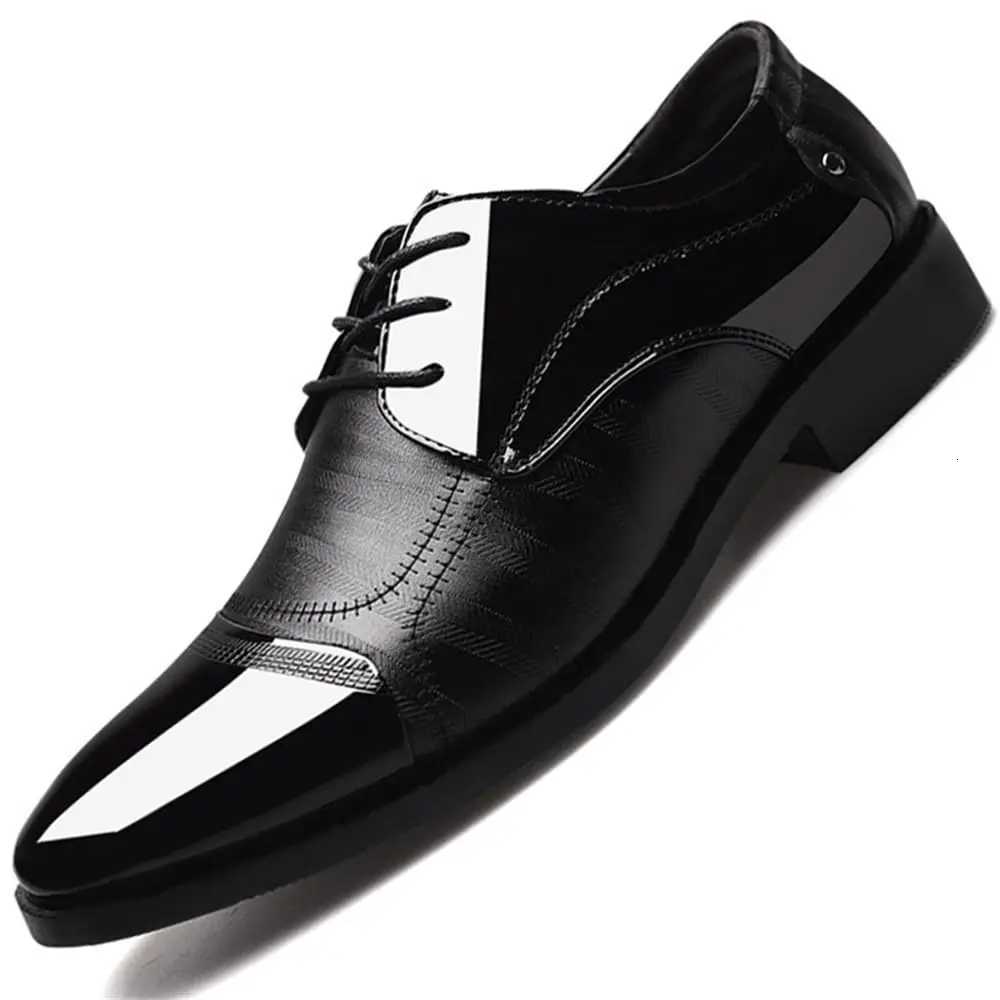 Mens Dress Shoes Business Oxfords Patent Leather Dress Shoes Classic Loafers Formal Derby Shoes For Men Y250715