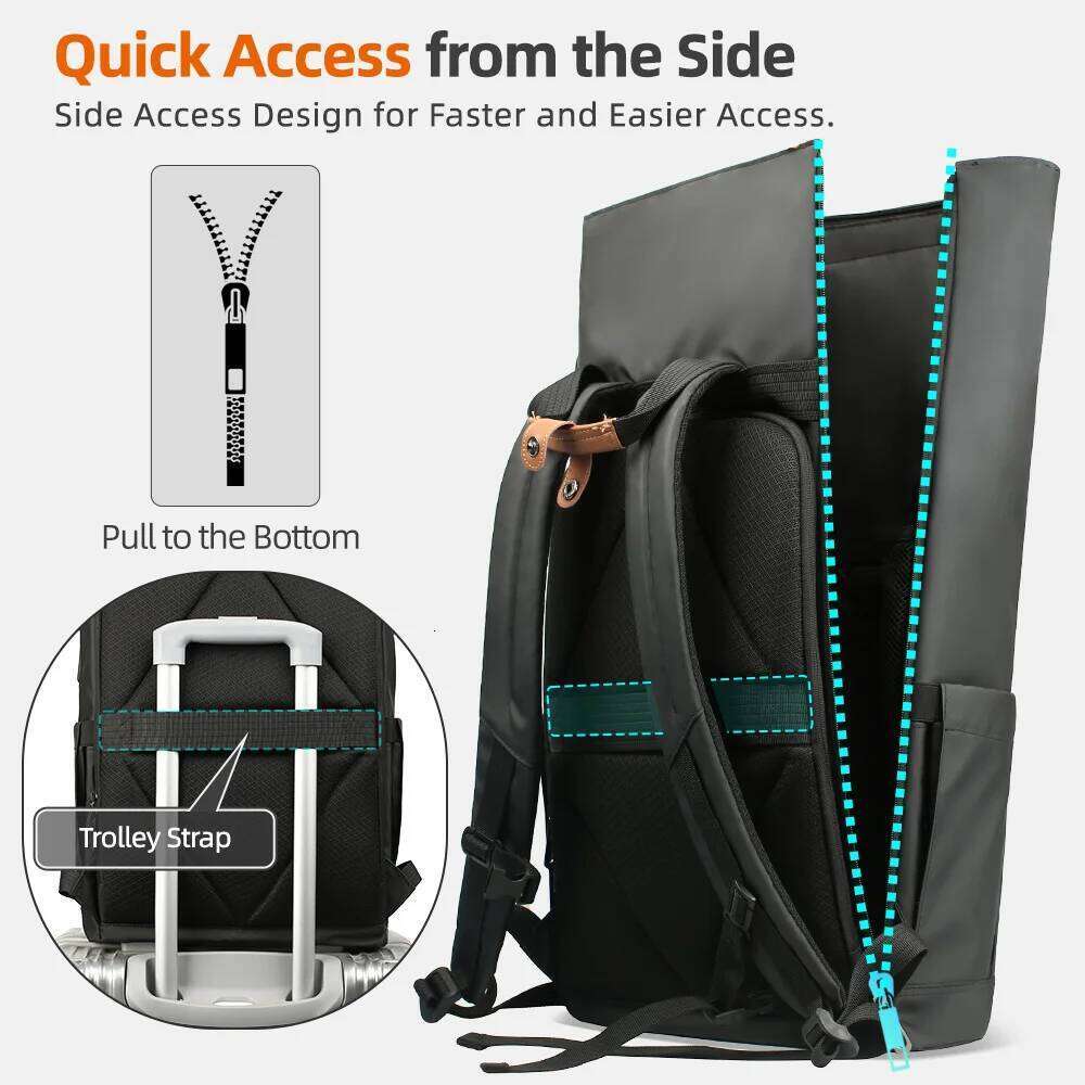 Heroic Knight Travel Men Backpack Multifunction Expandable Laptop Bag USB Port Outdoor Waterproof Hiking Pack For Male Anti-thef