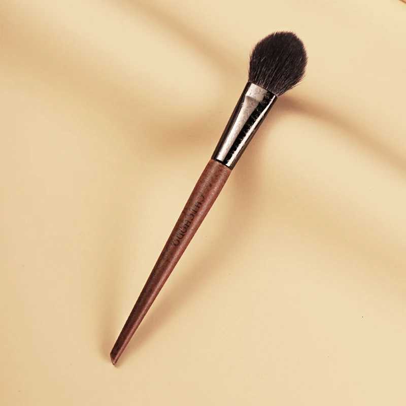 CHICHODO Makeup Brush Amber Series Carved Tube Animal Hair Brushes-Pony+Goat Hair Blush Brush-Peach Shape Pen-F233 XJ2500716