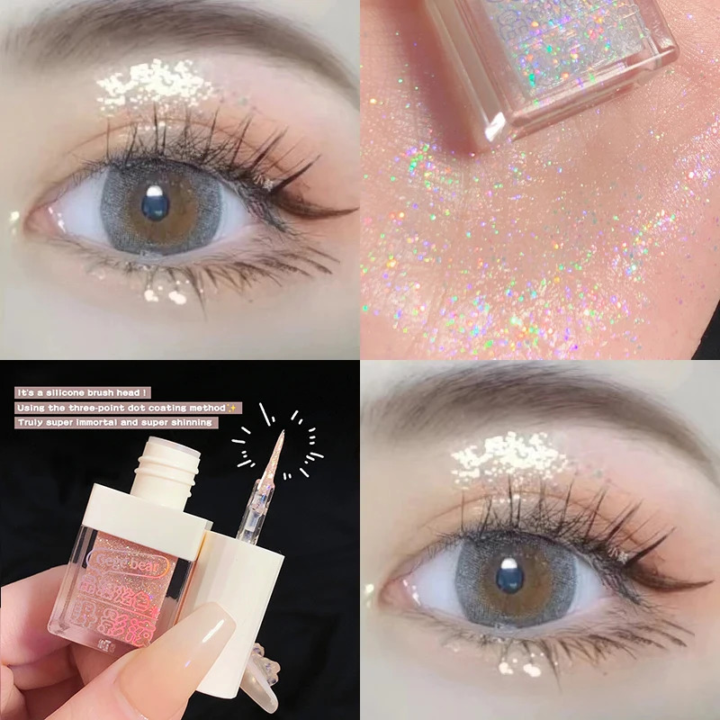 Fine Glitter Liquid Eyeshadow Super Shiny Eye Corner Brightening Highlight No-Makeup Look Silky Smooth Long-Lasting Glitter Lyin 250712