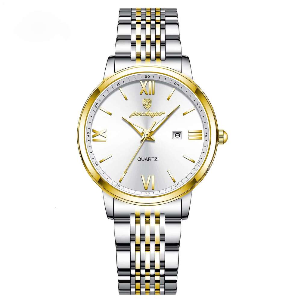 DHwatches Luxury Women's Watch - 50M Waterproof Ultra-Thin Stainless Steel Quartz Wristwatch with Date & Luminous (Model 716)