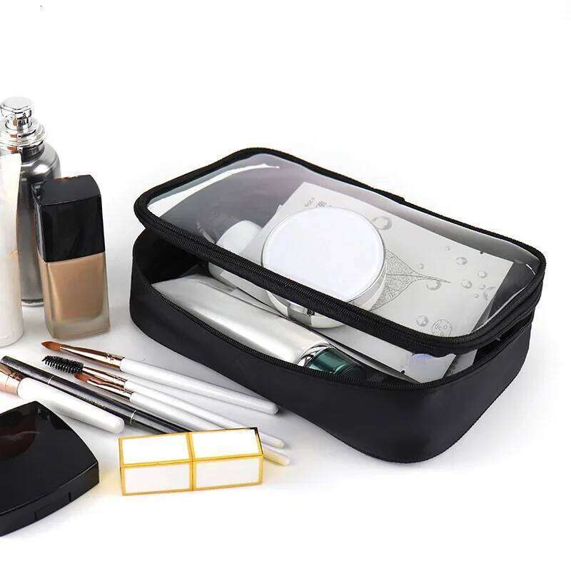 Women Makeup Bag Waterproof Clear PVC Cosmetic Case Travel Make Up Kit Bags for Men Toiletry Brush Organizer Pouch X250716