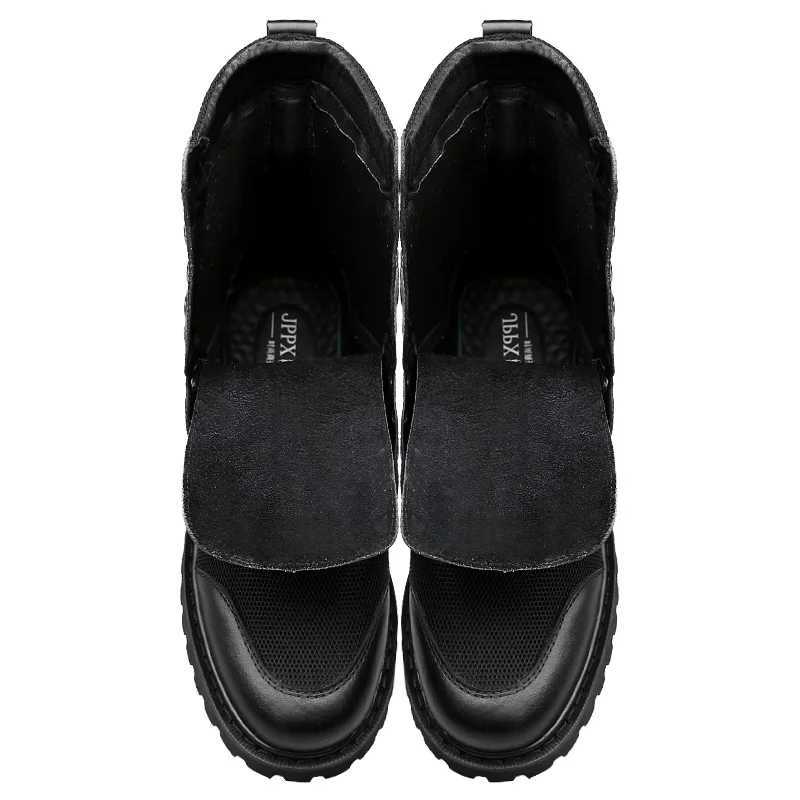 2025 New Mens Casual Leather Boots for Couples High-quality Hand-stitched Thick-soled Anti-slip Outdoor Work Boots W250716