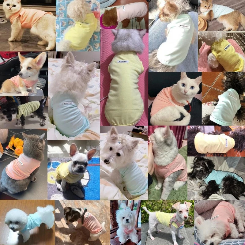 Solid Summer Dog Clothes Cotton Vest Chihuahua Bichon Frise Yorkie Thin Puppy Breathable Clothing Pet Costumes 250711