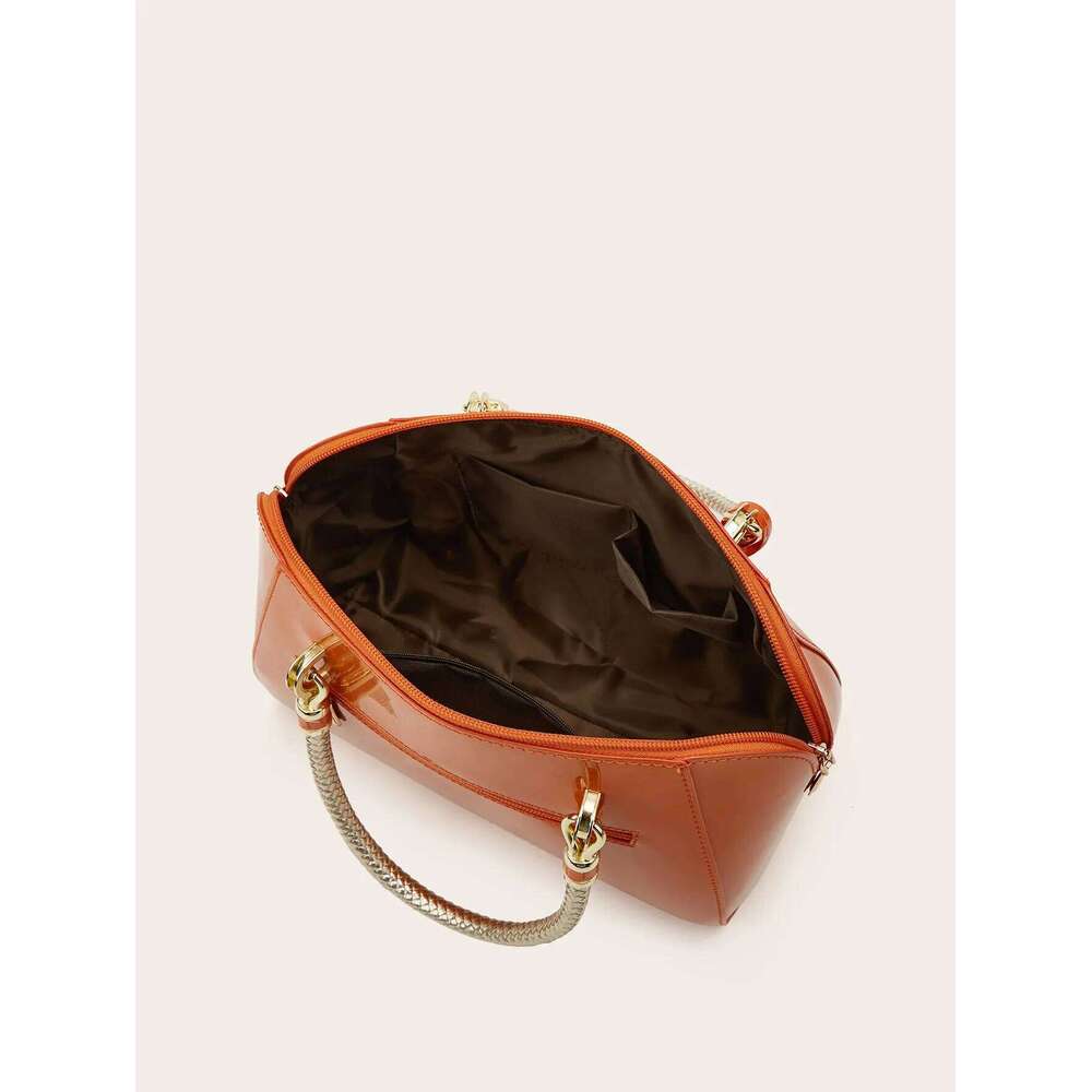 New Patent Leather Boston women's Europe retro Style texture Tote ladies handbag shoulder crossbody bag women