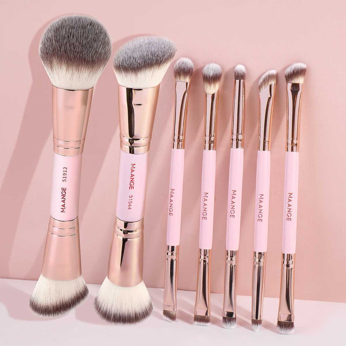7pcs Double Head Makeup Brushes Dense Foundation Concealer Liquid Cream Blending Detail Eyeshadow Brushes Beauty Tools XJ2500716