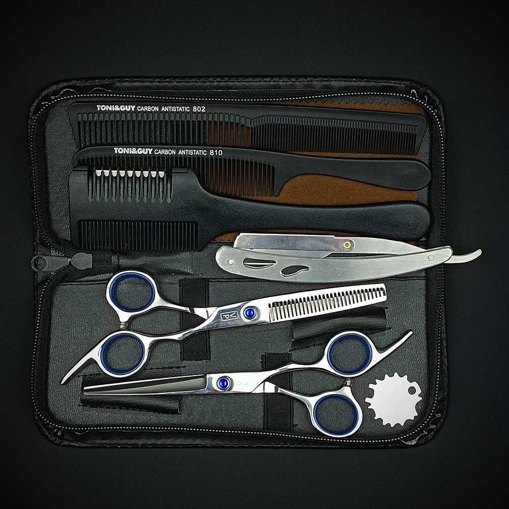 Professional 6 Inch Japan 440C Hairdressing Scissors Cutting And Thinning Tools Salon Hair Scissors Barber Scissors Set W250716