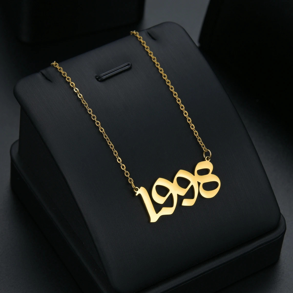 Stainless Steel Birth Year Necklaces For Women Men Gold Silver Color Neck Chain Choker Male Female Pendant Necklace Jewelry 250805