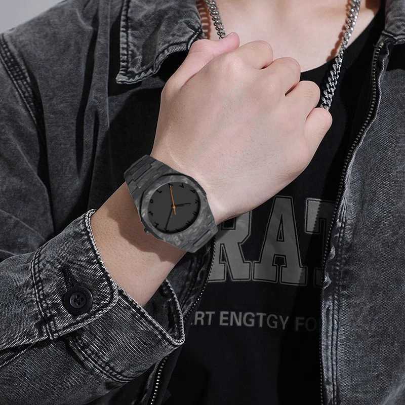 New Trend Fashion Classic Middle East Arabic Numeral Dial Quartz Black Polycaonate M Design Quartz Mens Y250715