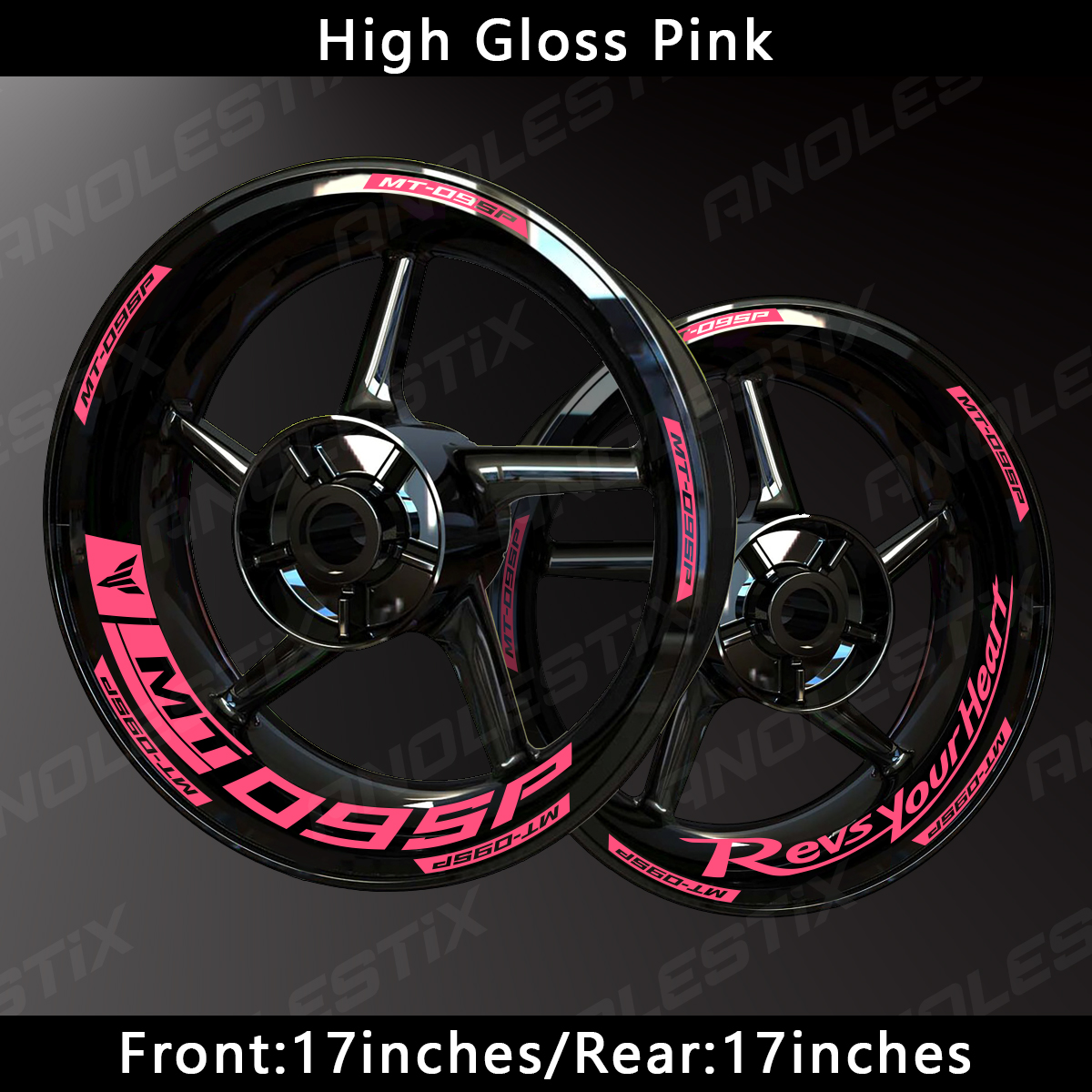 AnoleStix Reflective Motorcycle Wheel Sticker Hub Decal Rim Stripe Tape For YAMAHA MT-09 SP MT09 SP