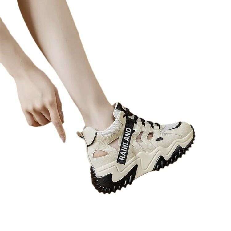 Pre-Order Trendy Dad Shoes for Women Summer 2024 New Hollow Mesh Versatile Thick-Soled Casual