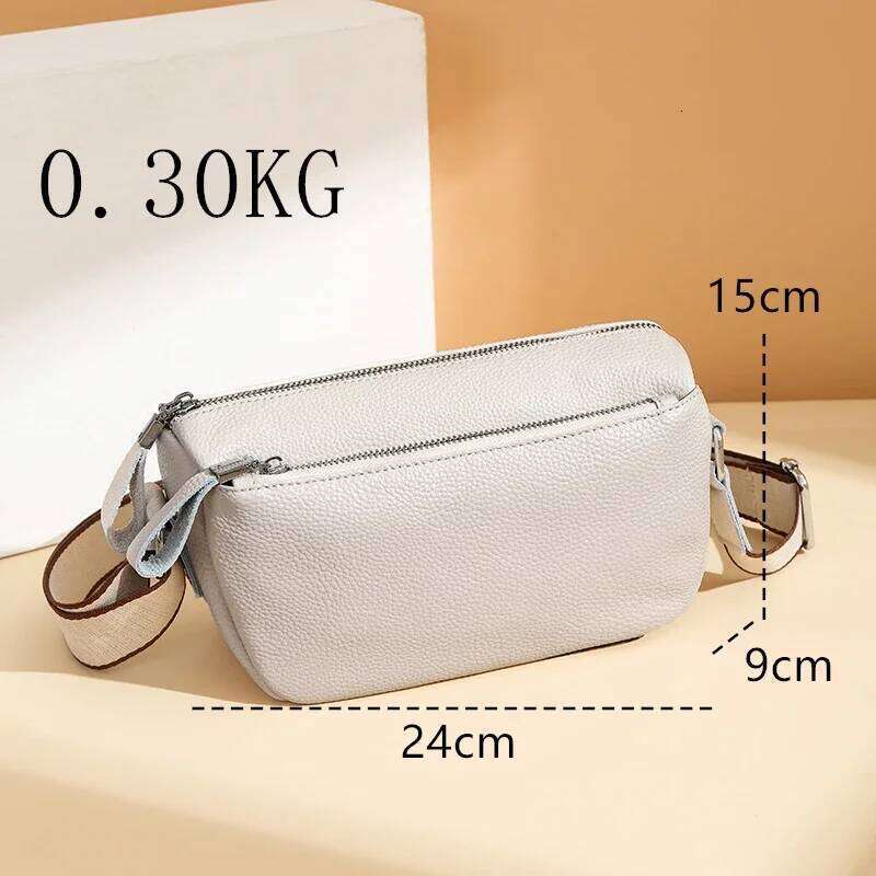 High Quality Cow Handbag Multilayer Women Genuine Leather Shoulder Crossbody Bag Female New Ladies Tote Sac