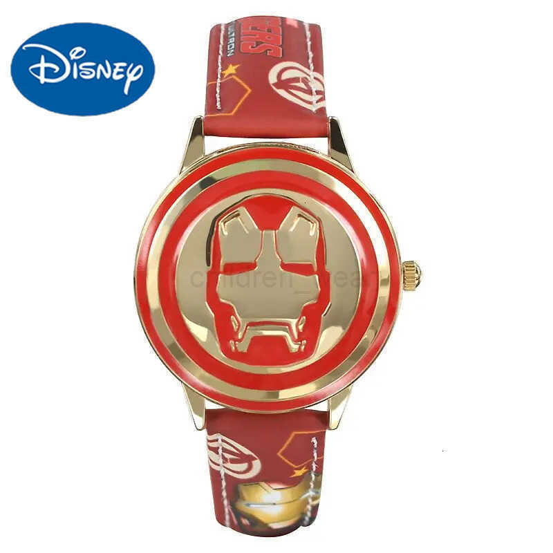 Disney Spiderman Kids Watch Captain America Ironman Childrens Watches Leather Quartz Flip Metal Case Watches Boys Clock Gifts W20250716