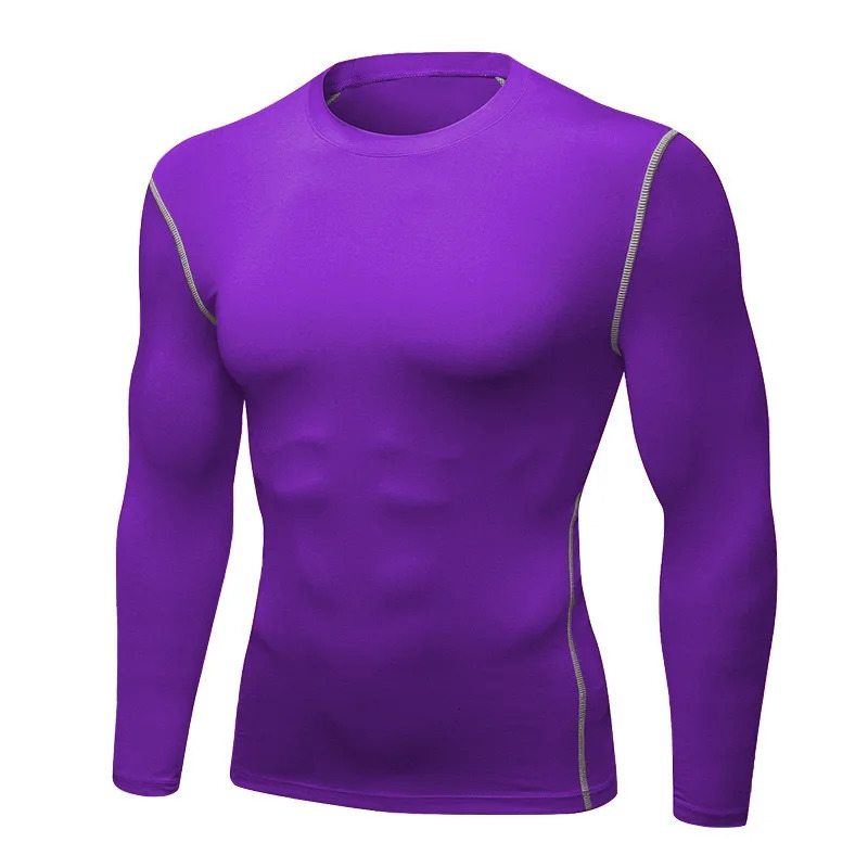 1pcs Mens Long-sleeved Thermal Underwear Male Thin Tight Fitting Fast Dry Elastic Fitness Tops Man Autumn Winter Sprots Wear 250715
