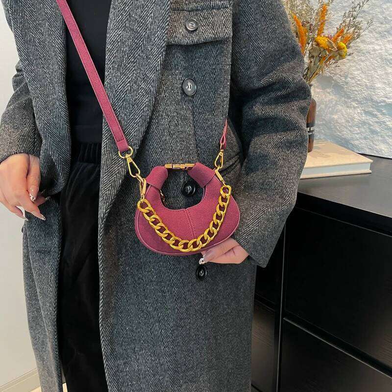 Mini PU Leather Saddle Shoulder Bag for Women Winter New Trend Handbags and Purses Females Crossbody Bags