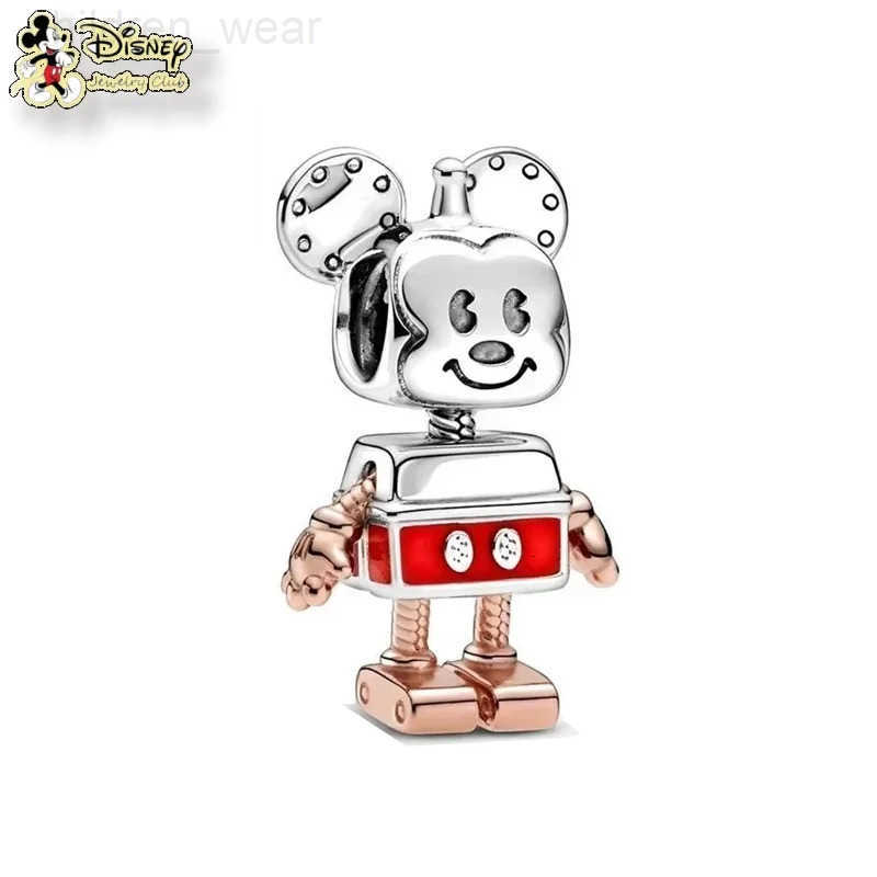 Disney 2025 MINISO Hot Sale DIY Making Disney Mickey Mouse Minnie Mouse Charm Bead Fits Original Europeans Silver 925 Bracelet Jewelry W20250716