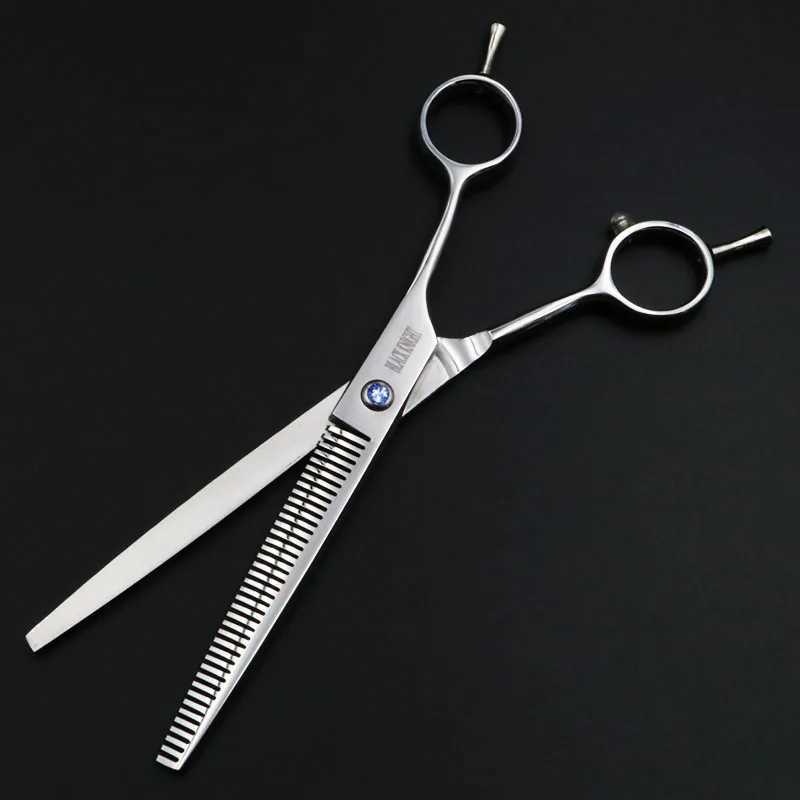 Black Knight 7 inch Professional Pet Hair Scissors Hairdressing Barber Dog Grooming Thinning Shears W250716