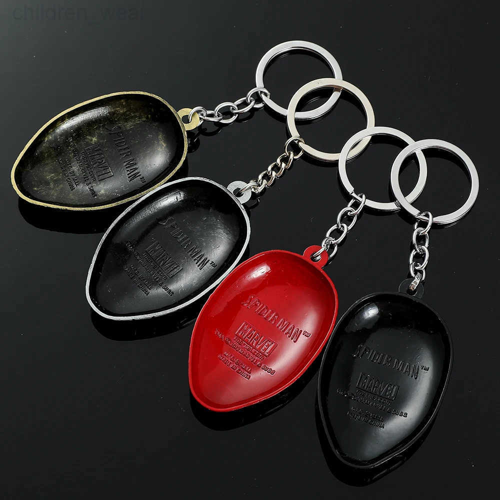 Disney Marvel Spiderman Keychain Y2k Anime Avengers Alloy Spider Mask Keyrings Boys Mens Pendant Key Chain Accessories Gift W20250716